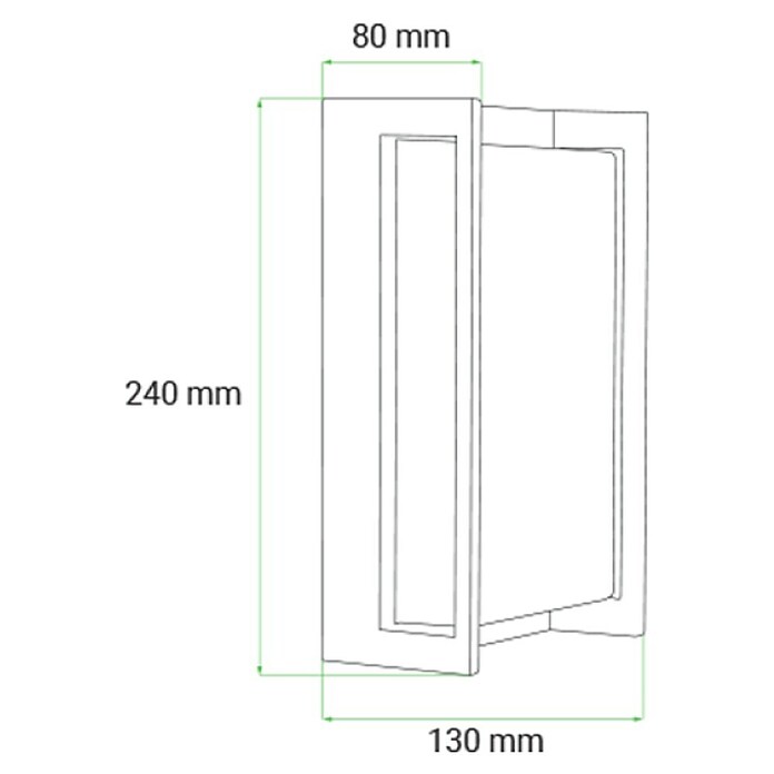 Green Tech Vanjska zidna LED svjetiljka Mars  (12 W, 240 x 130 x 80 mm, Crna, IP54) | BAUHAUS