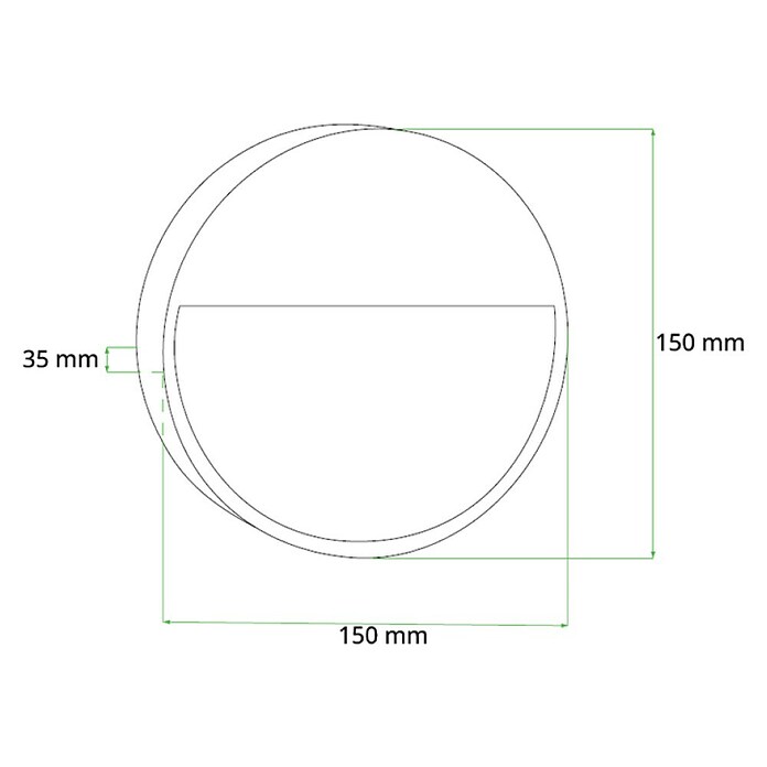 Green Tech Vanjska zidna LED svjetiljka Mercury  (3 W, 150 x 150 x 35 mm, Antracit, IP54) | BAUHAUS