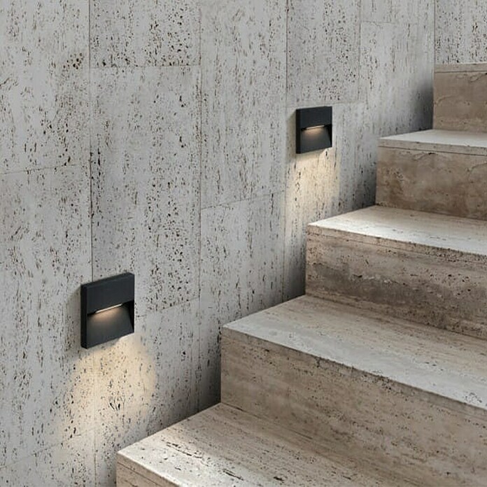 Green Tech LED zunanja stenska svetilka Venus  (3 W, 150 x 150 x 35 mm, Črna, IP54) | 3078 - Wandleuchte Outdoor | CAJA - Outdoorleuchten Hochvolt | CAJ - Outdoorleuchten | CA - Beleuchtung | C - Elektro | BAUHAUS