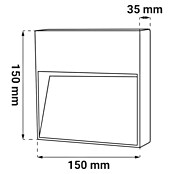 Green Tech LED zunanja stenska svetilka Venus  (3 W, 150 x 150 x 35 mm, Črna, IP54) | 3078 - Wandleuchte Outdoor | CAJA - Outdoorleuchten Hochvolt | CAJ - Outdoorleuchten | CA - Beleuchtung | C - Elektro | BAUHAUS