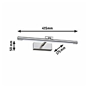 Paulmann Aplique LED para cuadros Mingo (11 W, L x An x Al: 17,5 x 41,5 x 5 cm, Aluminio Cepillado, Blanco cálido) | BAUHAUS