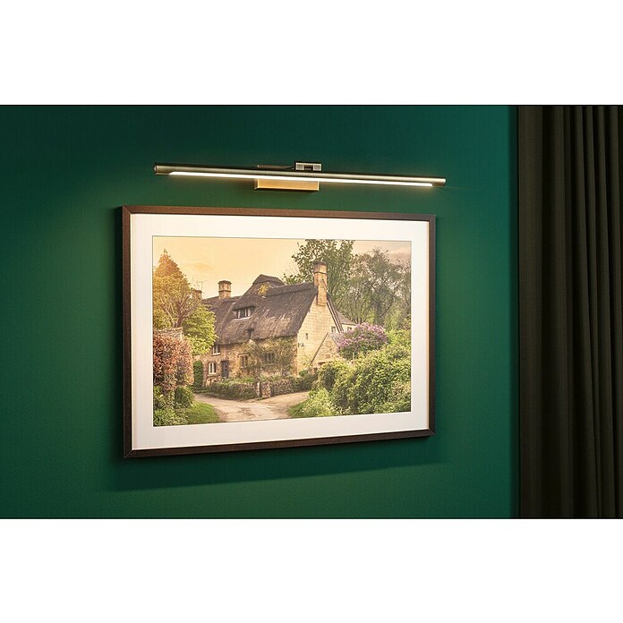 Paulmann Aplique LED para cuadros Mingo (14 W, L x An x Al: 17,5 x 61,5 x 5 cm, Latón, Blanco cálido) | BAUHAUS