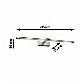 Paulmann Aplique LED para cuadros Mingo (14 W, L x An x Al: 17,5 x 61,5 x 5 cm, Latón, Blanco cálido) | BAUHAUS