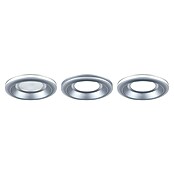 Paulmann Set de focos empotrables Sormus (19,5 W, Ø x Al: 10 x 3,3 cm, Plata, 3 ud., Blanco cálido) | BAUHAUS