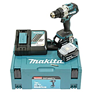 Makita LXT 18V Taladro atornillador de batería DDF489 (18 V, 2 baterías, 73 Nm)
