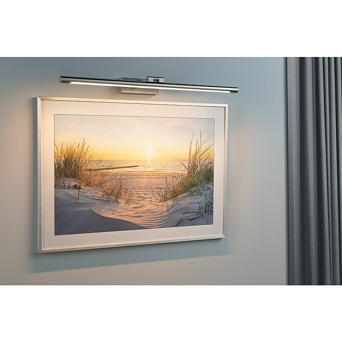 Paulmann Aplique LED para cuadros Mingo (14 W, L x An x Al: 17,5 x 61,5 x 5 cm, Aluminio Cepillado, Blanco cálido) | BAUHAUS