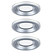Paulmann Set de focos empotrables Sormus (19,5 W, Ø x Al: 10 x 3,3 cm, Plata, 3 ud., Blanco cálido) | BAUHAUS