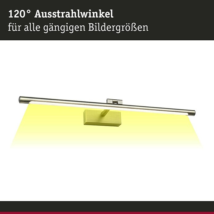 Paulmann Aplique LED para cuadros Mingo (14 W, L x An x Al: 17,5 x 61,5 x 5 cm, Latón, Blanco cálido) | BAUHAUS