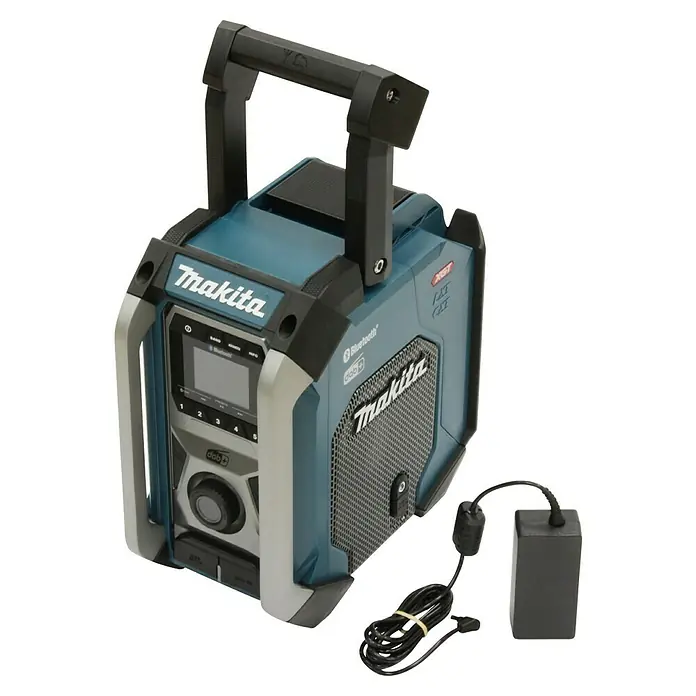 Makita Akku-Baustellenradio MR007GZ - 40 V, Ohne Akku, 87,5 - 108 MHz (UKW/FM) - Das Makita Baustellenradio, robust und leistungsstark, mit Bluetooth und DAB+ für besten Sound auf jeder Baustelle.