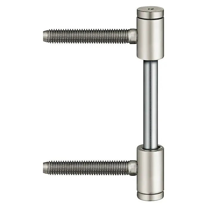 Simonswerk Rahmenteil V0026 WF - Länge: 101 mm, Durchmesser Rolle: 15 mm - Detailansicht eines Türbandes aus Metall mit Gewinde und Scharnier, ideal für robuste Türen.