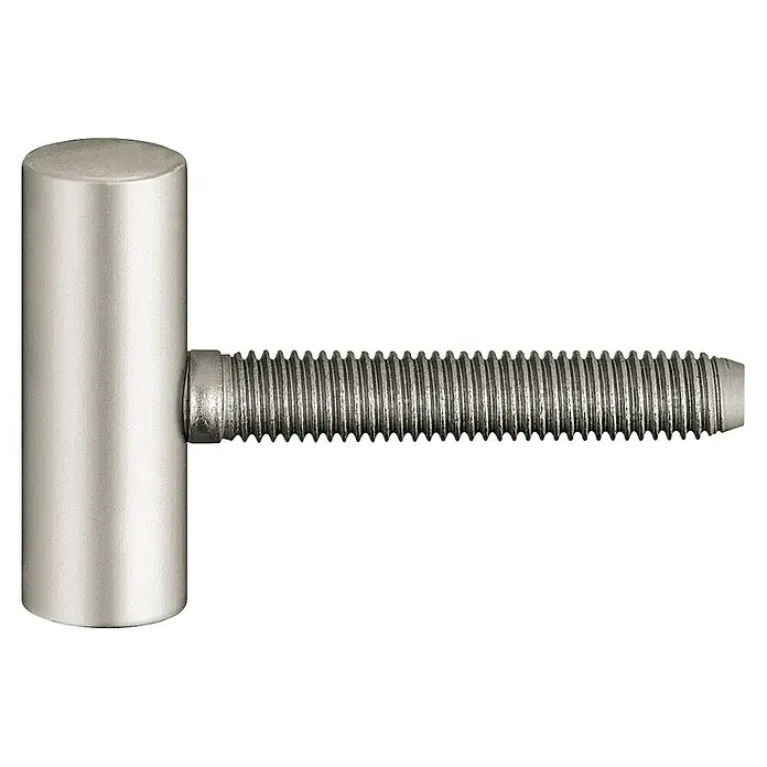 Simonswerk Rahmenteil VARI.V0020 - Länge: 39,5 mm, Durchmesser Rolle: 15 mm - Nahaufnahme eines robusten Türbandbolzens aus Metall, ideal für schwere Türen und Tore. Die Gewindekonstruktion sorgt für sicheren Halt.