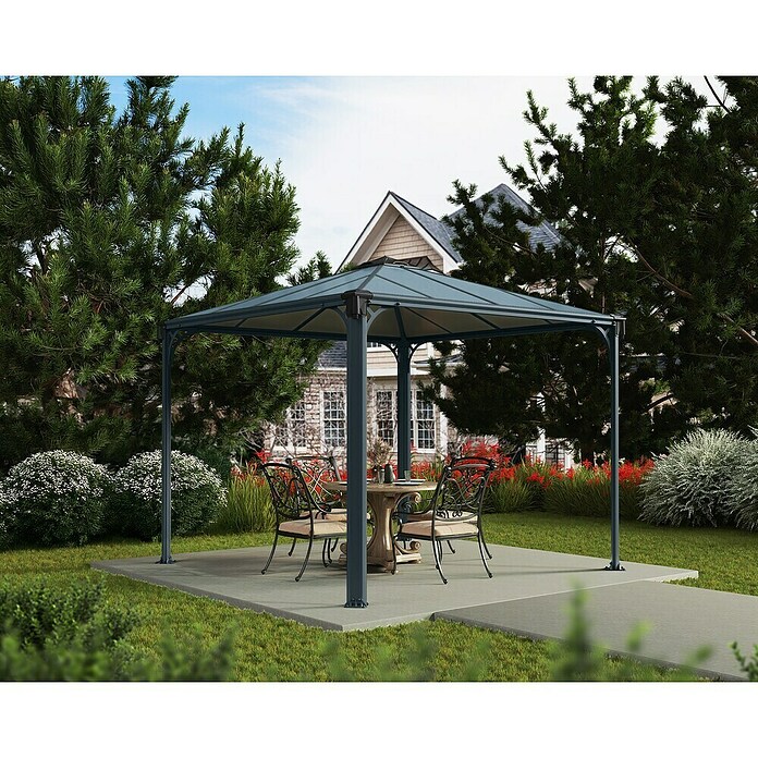 Palram Pavillon Palermo 3000 (2,95 x 2,95 x 2,98 m, Anthrazit)