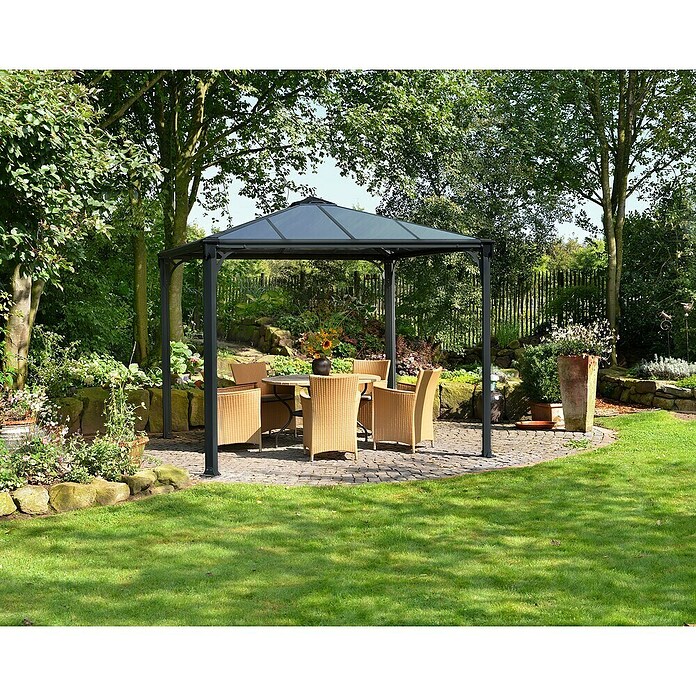 Palram Pavillon Palermo 3000 (2,95 x 2,95 x 2,98 m, Anthrazit)