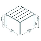 Palram Pérgola (L x An: 308 x 308 cm, Antracita)