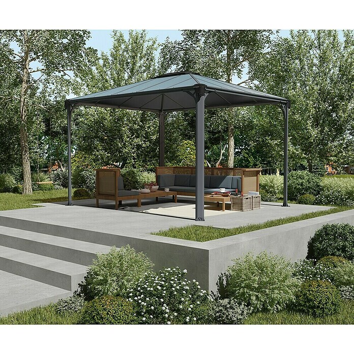 Palram Pavillon (L x B: 360 x 295 cm, Bronze)