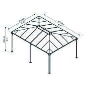 Palram Pavillon Martinique 5000 (L x B: 492 x 359 cm, Bronze)