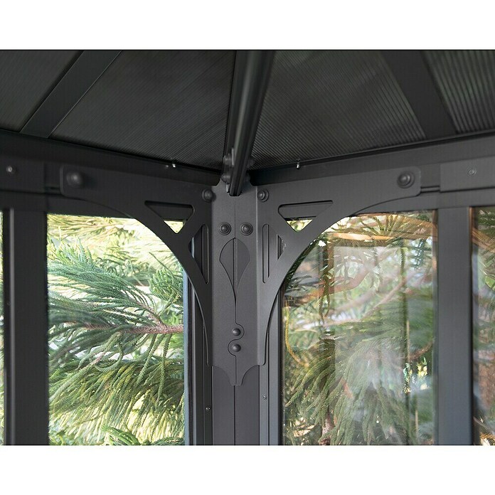 Palram Pavillon Palermo 3000 (2,95 x 2,95 x 2,98 m, Anthrazit)