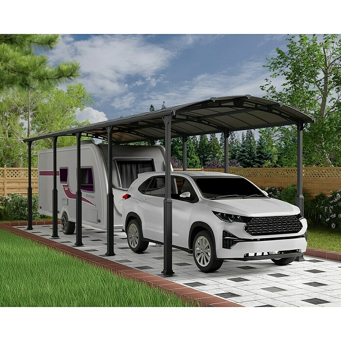 Palram Carport (L x An: 1.077 x 359 cm, Altura de entrada: 329 cm)