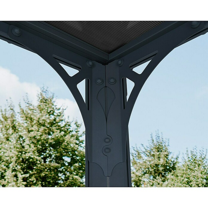 Palram Pavillon Milano 4300 (L x B: 435,9 x 315,5 cm, Bronze, Anthrazit)