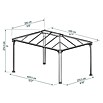 Palram Pavillon Martinique 4300 (L x B: 430 x 295 cm, Bronze)