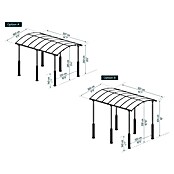 Palram Carport (L x B: 507 x 359 cm, Einfahrtshöhe: 329 cm)