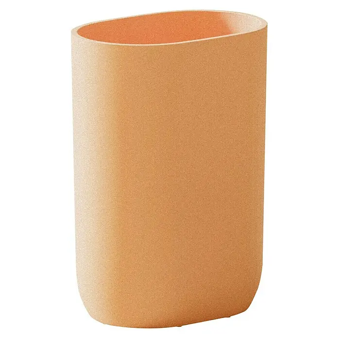 Cosmic Portacepillos Alife - Melocotón - Primer plano de una maceta cilíndrica moderna en cálidos tonos tierra, ideal para plantas de interior y decoración contemporánea.