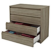 Meka Block Cajonera K66 (L x An x Al: 45 x 80 x 73,4 cm, Número de cajones: 4 ud., Roble corteza) | BAUHAUS