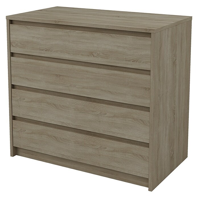 Meka Block Cajonera K66 (L x An x Al: 45 x 80 x 73,4 cm, Número de cajones: 4 ud., Roble corteza) | BAUHAUS