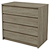 Meka Block Cajonera K66 (L x An x Al: 45 x 80 x 73,4 cm, Número de cajones: 4 ud., Roble corteza) | BAUHAUS