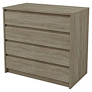 Meka Block Cajonera K66 (L x An x Al: 45 x 80 x 73,4 cm, Número de cajones: 4 ud., Roble corteza)