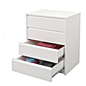 Meka Block Cajonera K66 (L x An x Al: 45 x 60,2 x 73,4 cm, Número de cajones: 4 ud., Blanco liso) | BAUHAUS