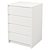 Meka Block Cajonera K66 (L x An x Al: 45 x 50,2 x 73,4 cm, Número de cajones: 4 ud., Blanco liso) | BAUHAUS
