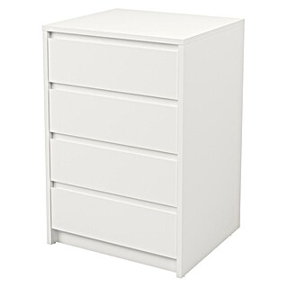 Meka Block Cajonera K66 (L x An x Al: 45 x 50,2 x 73,4 cm, Número de cajones: 4 ud., Blanco liso)