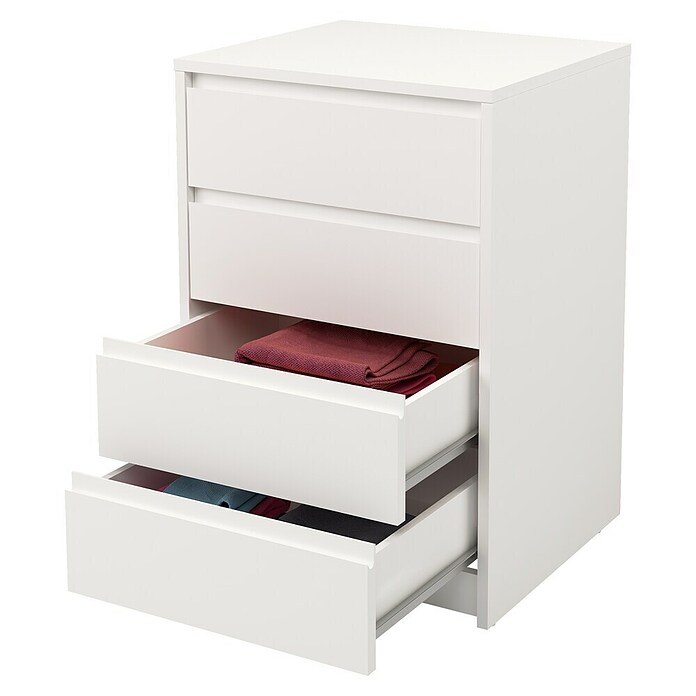 Meka Block Cajonera K66 (L x An x Al: 45 x 50,2 x 73,4 cm, Número de cajones: 4 ud., Blanco liso) | BAUHAUS