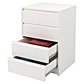 Meka Block Cajonera K66 (L x An x Al: 45 x 50,2 x 73,4 cm, Número de cajones: 4 ud., Blanco liso) | BAUHAUS