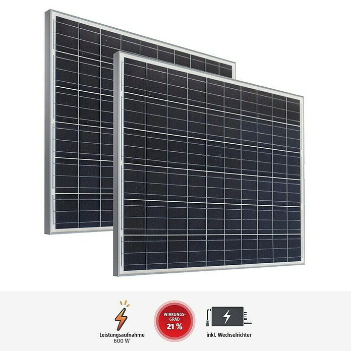 Sunset Balkonkraftwerk SunPay 600W inkl. Halterung - 0% MwSt. (gem. § 12 Abs. 3 UStG) (Nennleistung: 600 W, L x B x H: 3,5 x 99,2 x 148 cm) | BAUHAUS