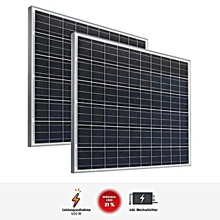 Sunset Balkonkraftwerk SunPay 600W inkl. Halterung - 0% MwSt. (gem. § 12 Abs. 3 UStG) (Nennleistung: 600 W, L x B x H: 3,5 x 99,2 x 148 cm)