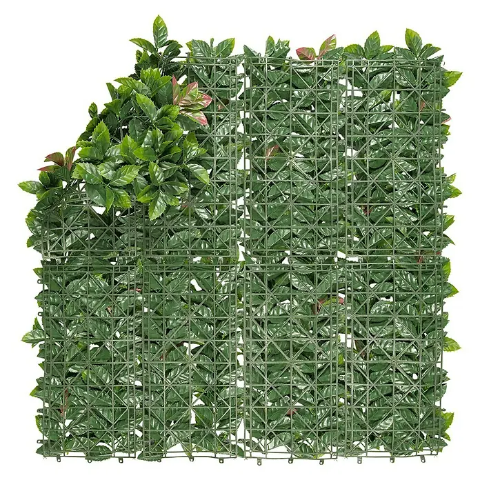 Nortene Vertikaler Garten - 1 x 1 m, Kunststoff - Kunsthecke-Paneel mit grünen Blättern und Gitterstruktur, ideal zur Dekoration von Gärten oder Balkonen und bietet Privatsphäre.