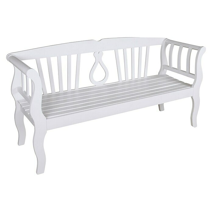 Garden Pleasure Gartenbank Arcadia (B x T x H: 150 x 53 x 45 cm, Eukalyptus, Weiß) | BAUHAUS