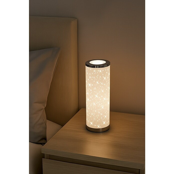 Brilo Lámpara de sobremesa LED redonda Estrellas (5 W, Ø x Al: 131 x 350 mm, Blanco, Blanco cálido) | BAUHAUS