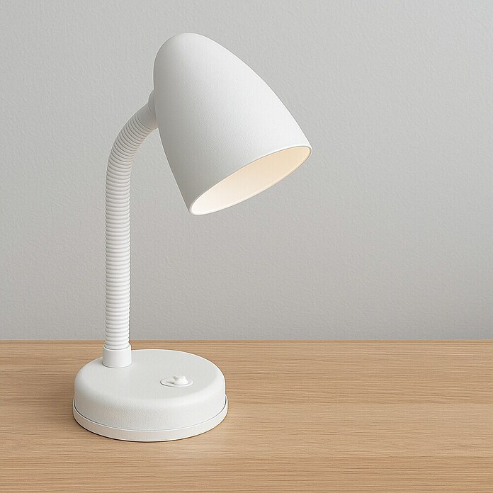 EDM Lámpara de sobremesa Amsterdam (60 W, Blanco) | BAUHAUS