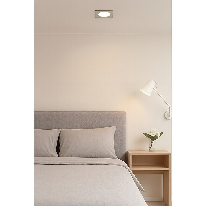 Eglo Fueva 6 Downlight LED empotrable (6 W, 11,7 x 11,7 x 3,1 cm, Níquel, 2.700 K - 6.500 K, IP20) | BAUHAUS