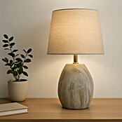 Lámpara de sobremesa de cerámica (40 W, L x An x Al: 36 x 36 x 56 cm, Beige marmolado, E27) | BAUHAUS