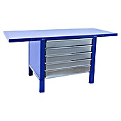 Simonrack Simonwork Banco de trabajo BT6L PRO Box Metal (L x An: 73 x 180 cm, Altura de trabajo: 83 cm, Carga soportada: 600 kg, Azul) | BAUHAUS