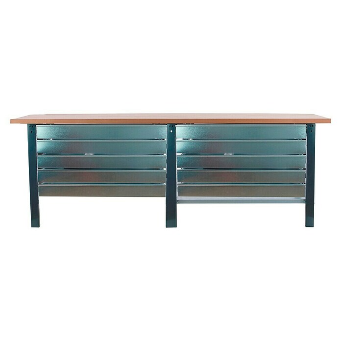 Simonrack Simonwork Banco de trabajo BT6L PRO Box Tandem Laminate (L x An: 75 x 260 cm, Altura de trabajo: 86,5 cm, Carga soportada: 1.000 kg, Antracita/Haya) | BAUHAUS