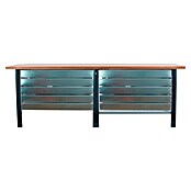 Simonrack Simonwork Banco de trabajo BT6L PRO Box Tandem Laminate (L x An: 75 x 260 cm, Altura de trabajo: 86,5 cm, Carga soportada: 1.000 kg, Antracita/Haya) | BAUHAUS