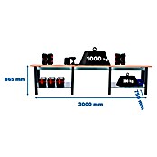 Simonrack Simonwork Banco de trabajo BT6 PRO Box Triple Laminate (L x An: 75 x 300 cm, Altura de trabajo: 86,5 cm, Carga soportada: 1.000 kg, Antracita) | BAUHAUS