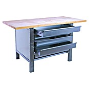 Simonrack Simonwork Banco de trabajo BT6L PRO Box Laminate (L x An: 75 x 180 cm, Altura de trabajo: 86,5 cm, Carga soportada: 1.000 kg, Gris) | BAUHAUS