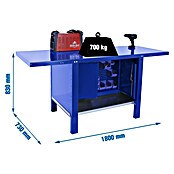 Simonrack Simonwork Banco de trabajo BT6L PRO Cabinet Metal (L x An: 73 x 180 cm, Altura de trabajo: 83 cm, Carga soportada: 700 kg, Azul) | BAUHAUS