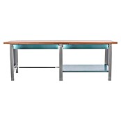 Simonrack Simonwork Banco de trabajo BT6L PRO Box Tandem Laminate (L x An: 75 x 260 cm, Altura de trabajo: 86,5 cm, Carga soportada: 1.000 kg, Gris/Laminado) | BAUHAUS
